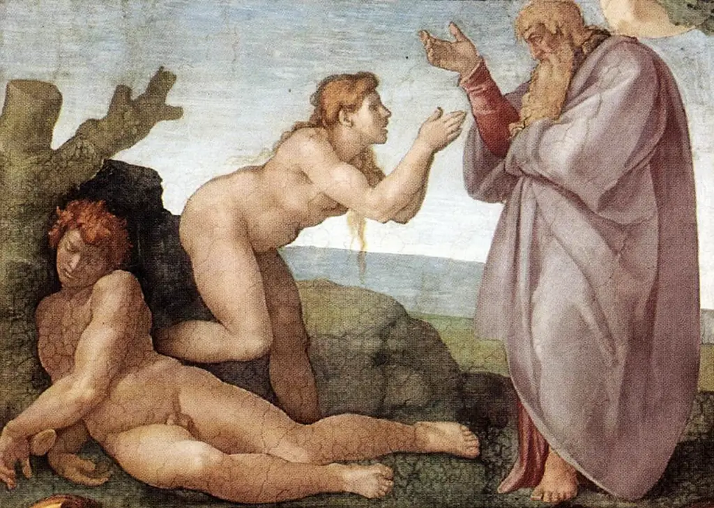 Creation of Eve in Detail Michelangelo